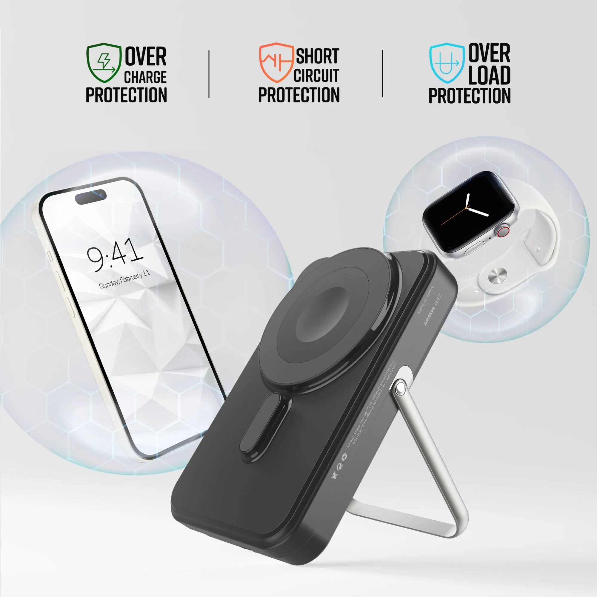 ZEBRONICS Power Bank 10000 mAh Magnetic Output (MW67) view 6